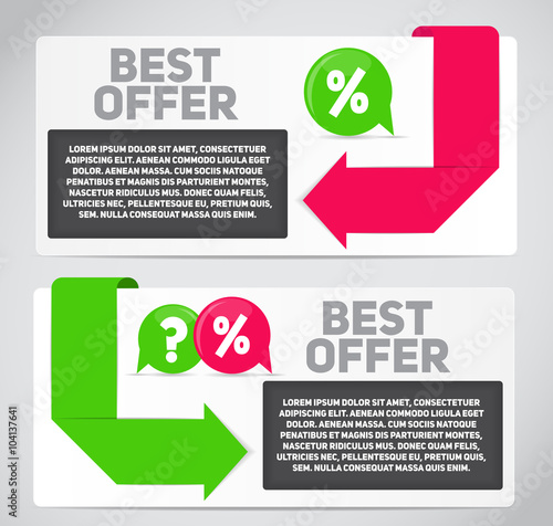 Best Offer Sale Banner with Place for Your Text. Vector Illustra