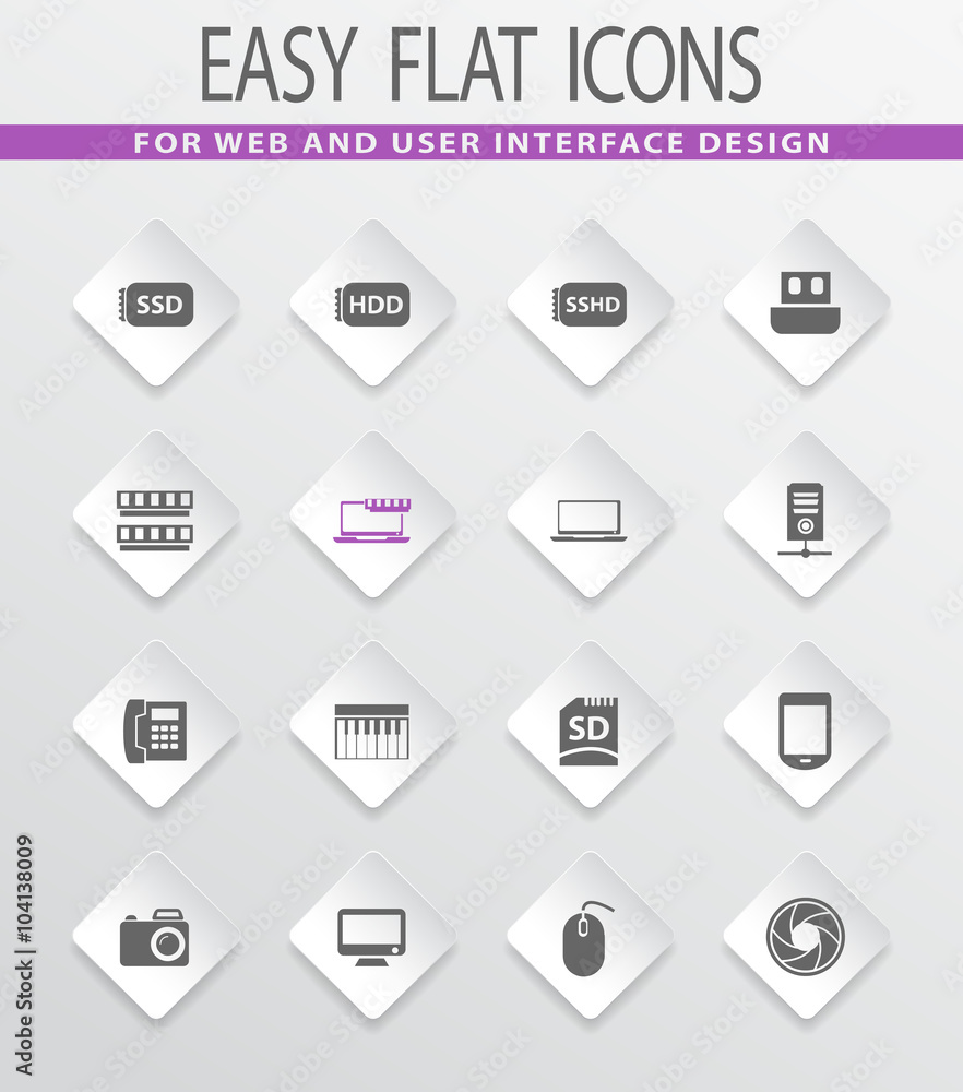 Gadget icons set Gadget icons set