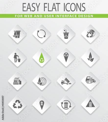 Garbage icons set