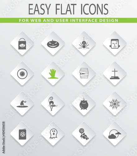 Set of halloween icons set