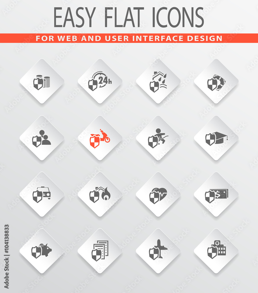 insurance icons set insurance icons set