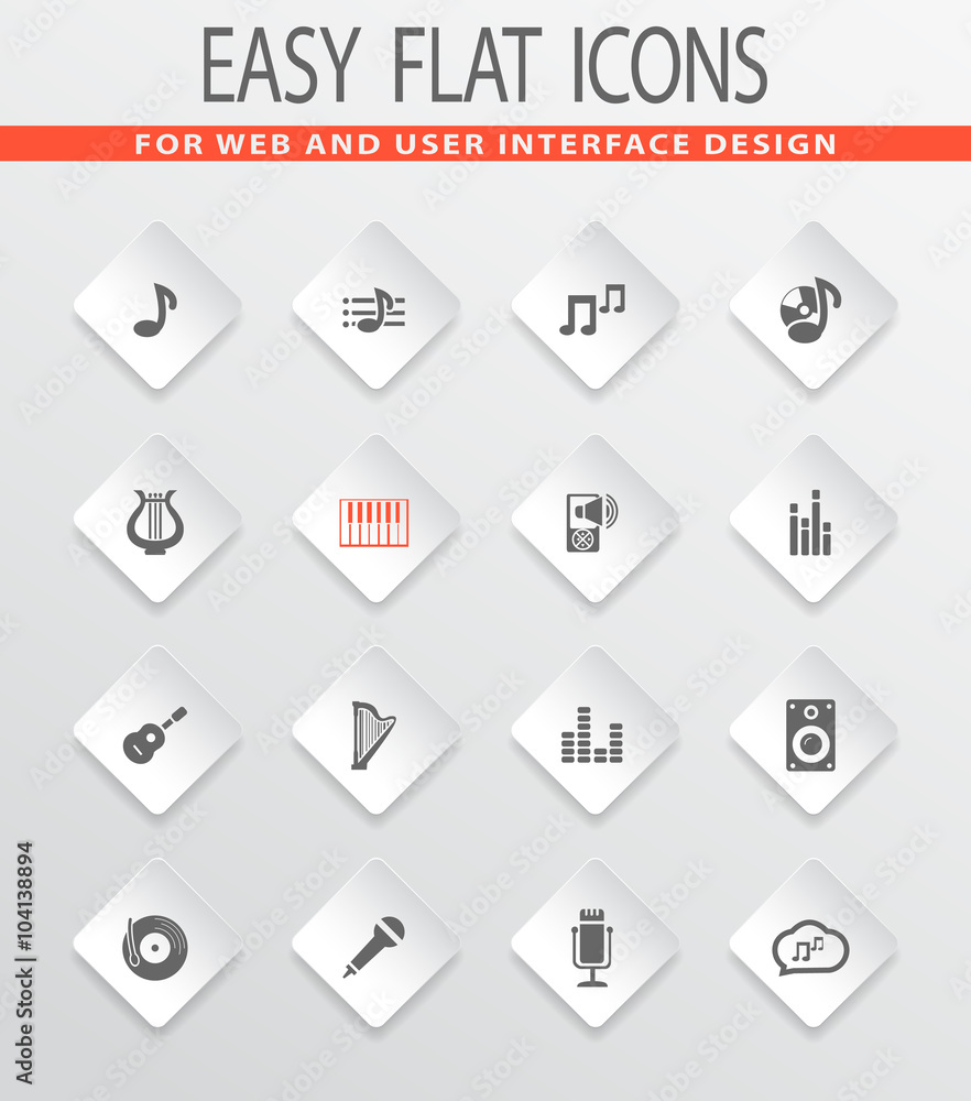 Music icons set Music icons set