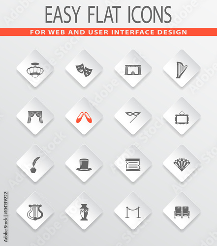 Theater icons set