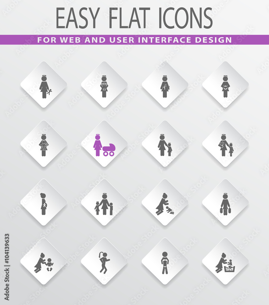 Family icons set Family icons set