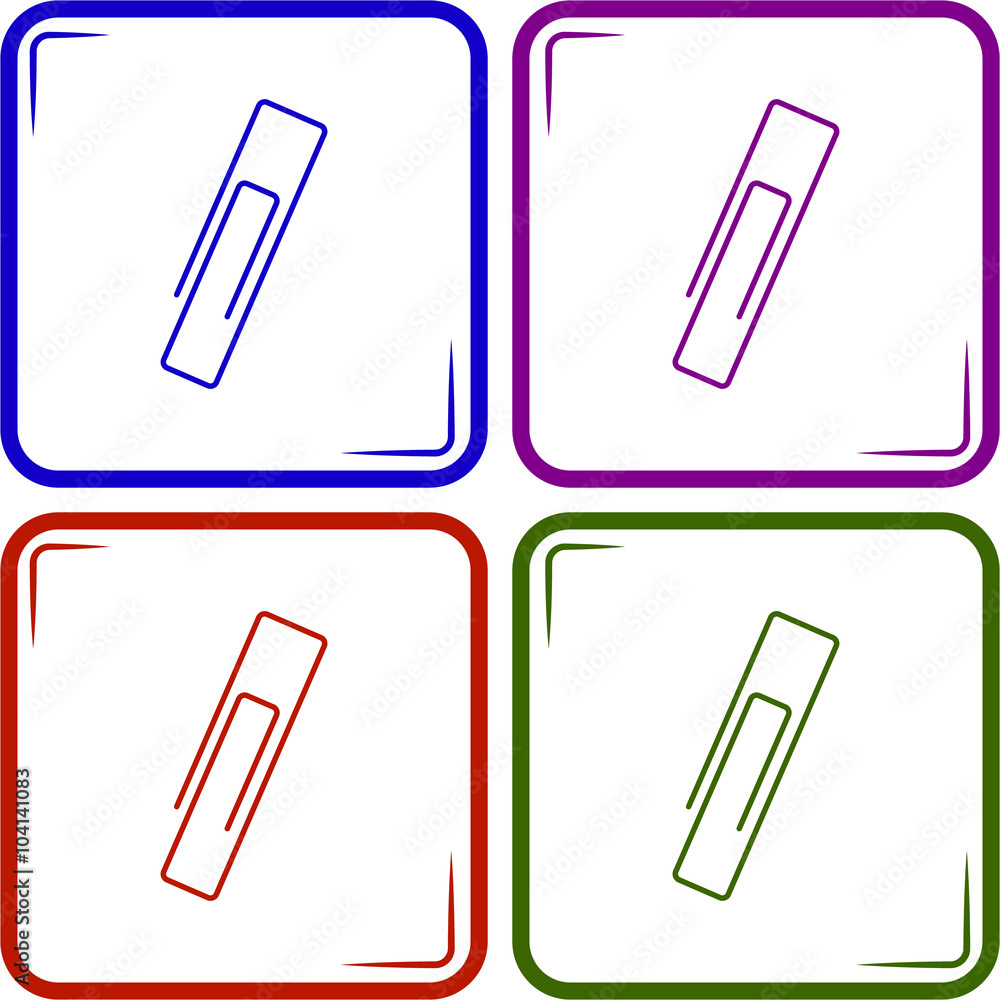 Paper clip icon. Paper clip icon.