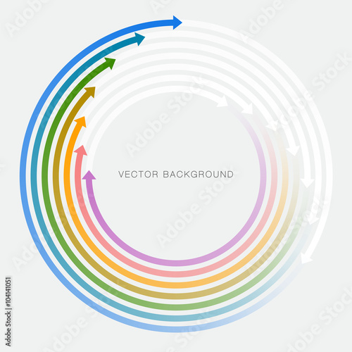 Circle Colorful Arrors #Vector Background