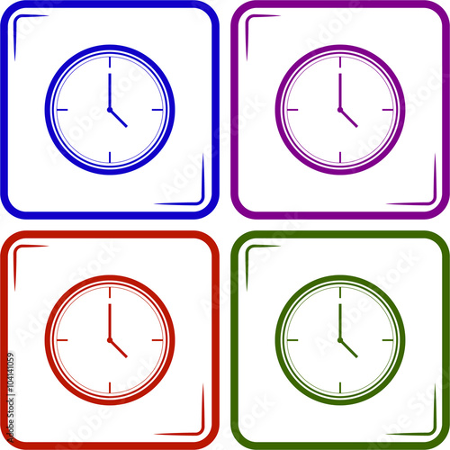 Free Download Clock icon , Vector illustration - GFXLoad