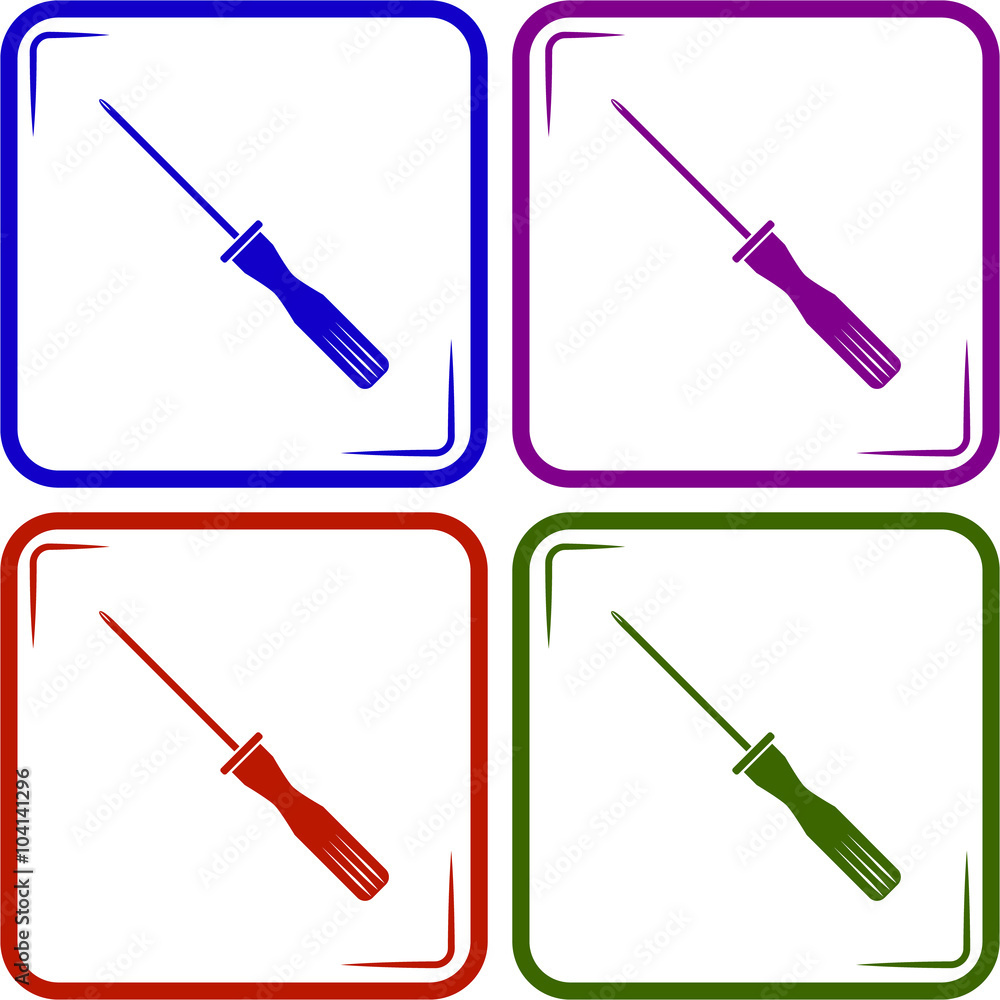 Screwdriver vector icon, Screwdriver cross Screwdriver vector icon, Screwdriver cross