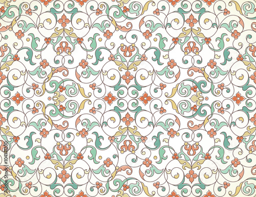Vector seamless pattern in Eastern style.