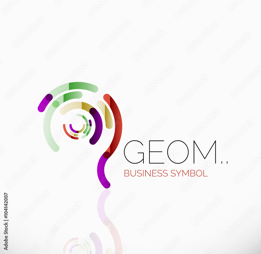 Logo, linear abstract geometric icon Logo, linear abstract geometric icon