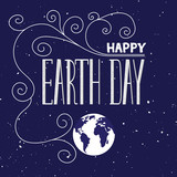 Earth day lettering