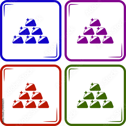 Gold bullions icon