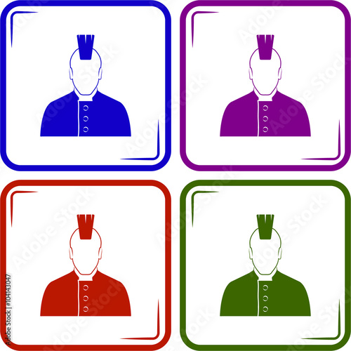 Punk vector icon