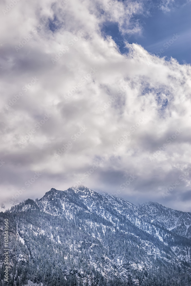 Mountains with clouds