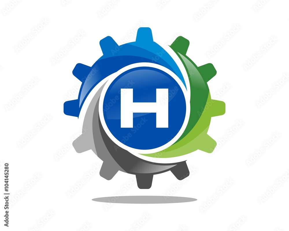 H Gear Circle Logo H Gear Circle Logo