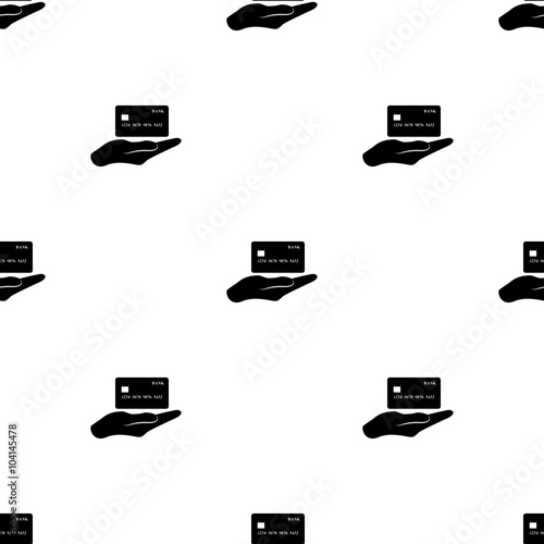 Bank credit with hand vector icon