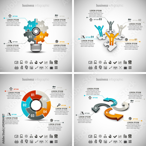 4 in 1  Infographics Bundle
