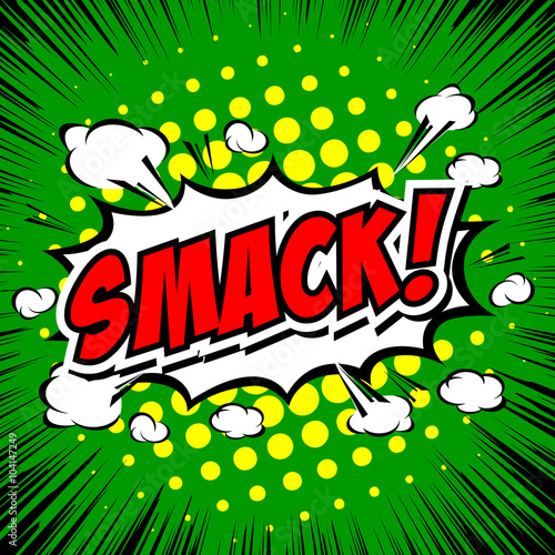 Smack! Comic Speech Bubble, Cartoon.