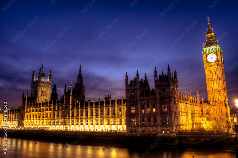 Parliament at dusk