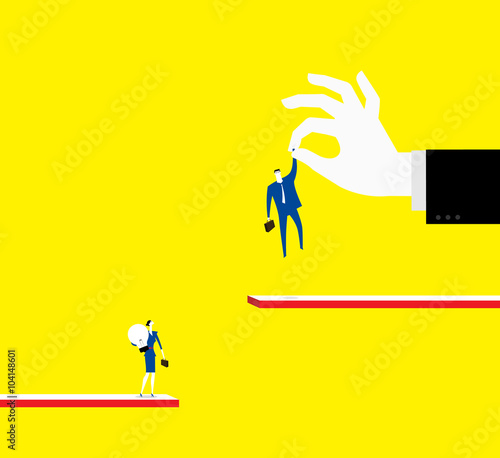 Social prejudice / A business man was chosen for preferment.