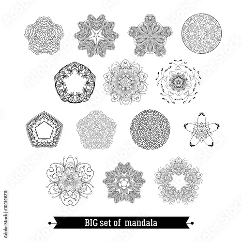 Set of mandala design