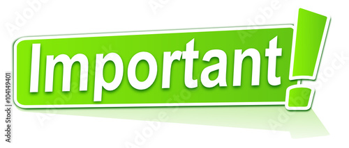 important sur étiquette verte