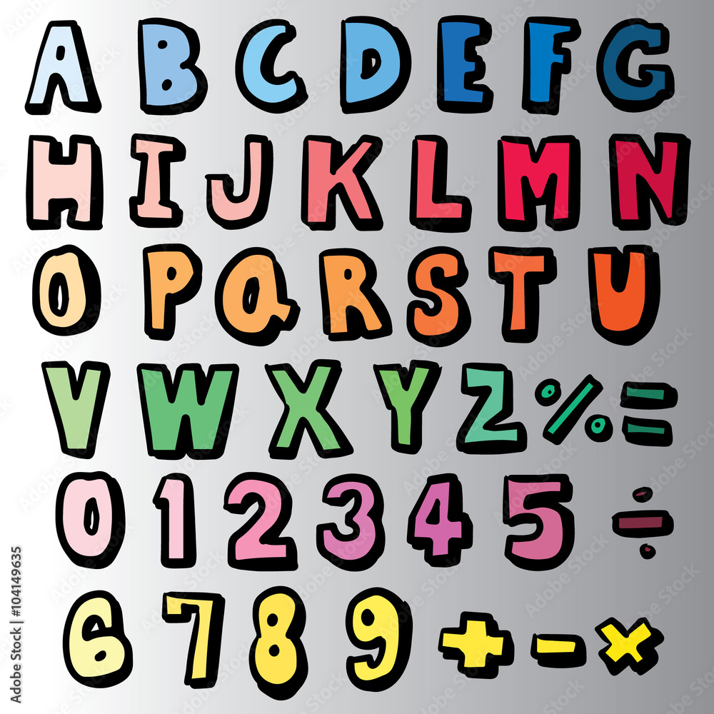 vector set of alphabet and number vector set of alphabet and number