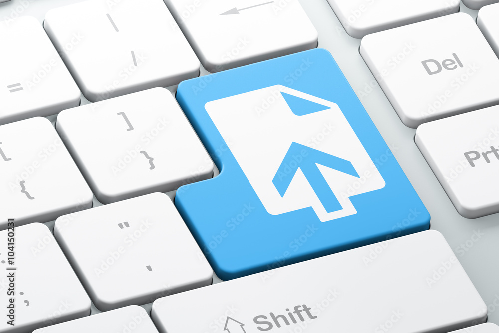 Web development concept: Upload on computer keyboard background Web development concept: Upload on computer keyboard background