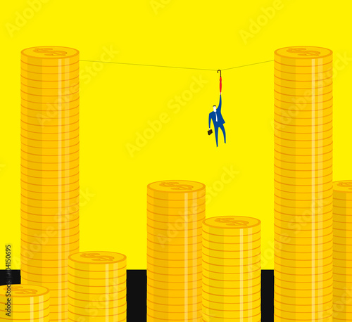 Making money helpless / Feeling helpless in money city.