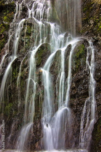 the waterfall among the rocks