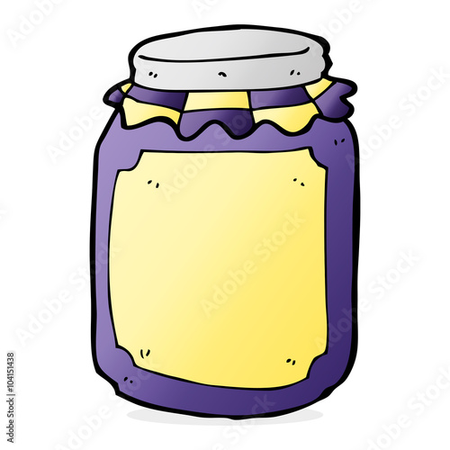 cartoon jar of jam