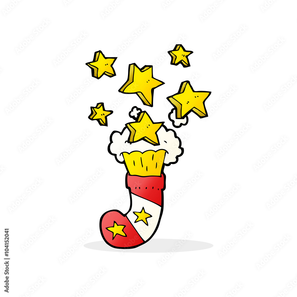 Fototapeta premium cartoon magic christmas stocking
