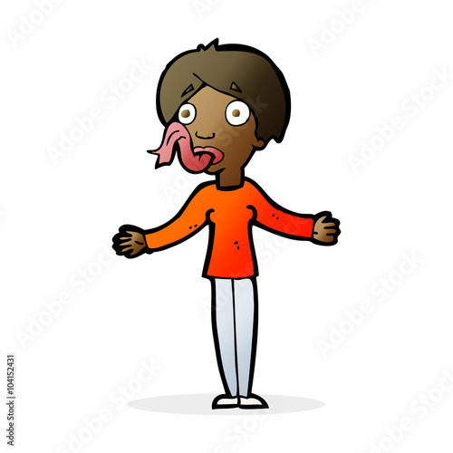 cartoon woman telling lies