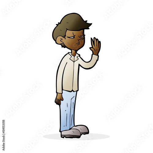 cartoon arrogant boy