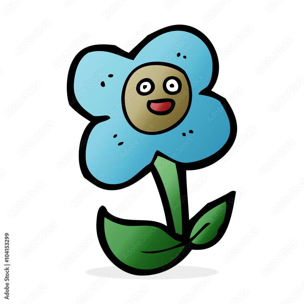 cartoon flower with face cartoon flower with face