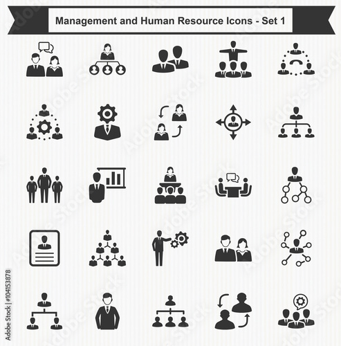 Management and Human Resource Icons - Set 1