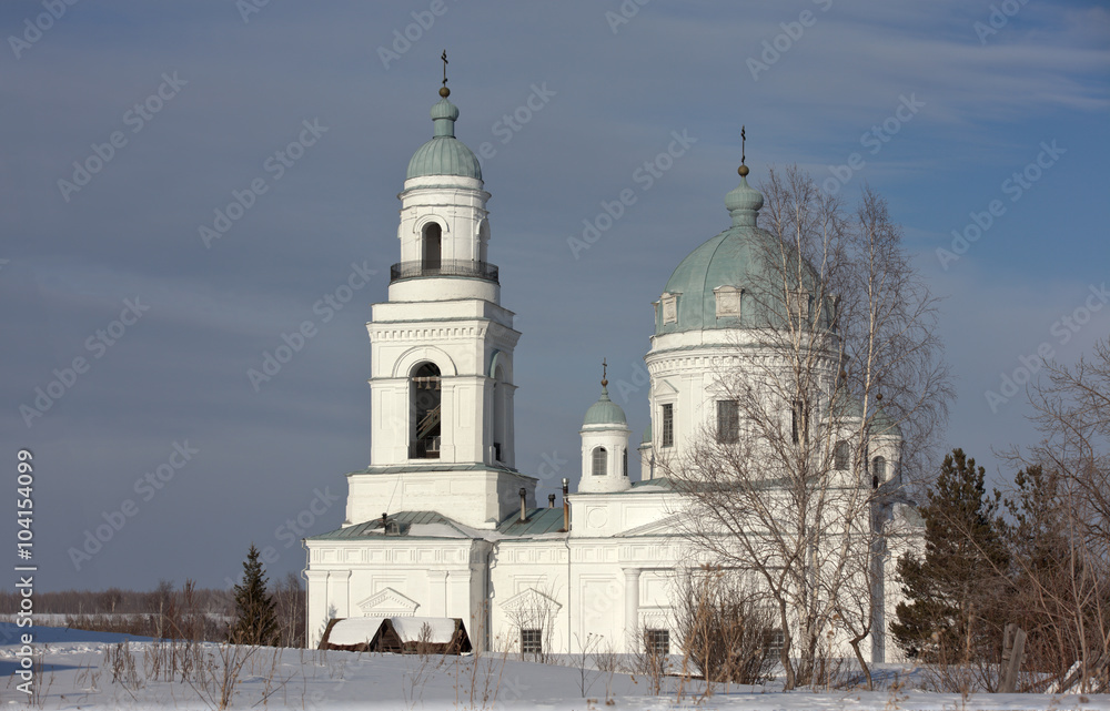 Obraz premium Храм Александра Невского. Село Шурала. Свердловская область.