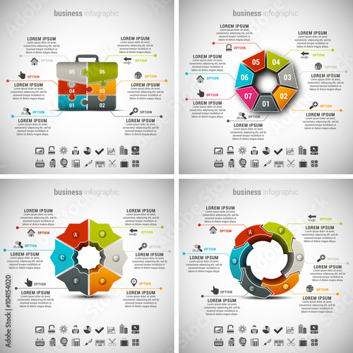 4 in 1  Infographics Bundle