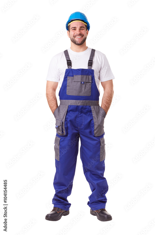 Full length portrait of a manual worker Full length portrait of a manual worker