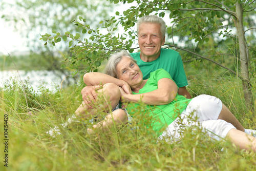 Elderly couple in nature © aletia2011
