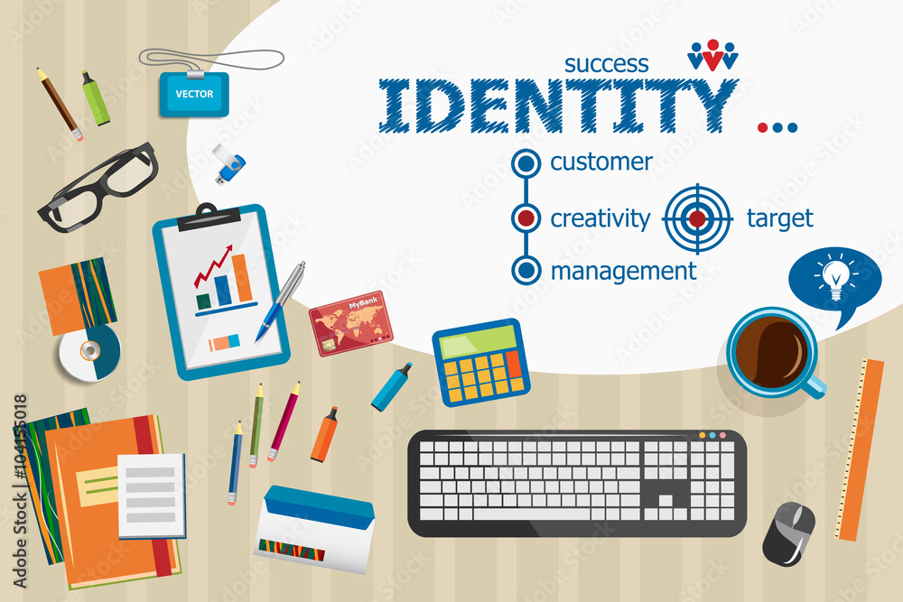 Fototapeta premium Identity and flat design illustration concepts for business anal