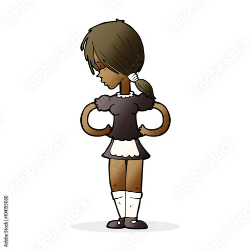 cartoon waitress