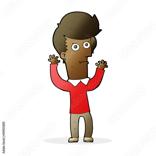 cartoon shocked man
