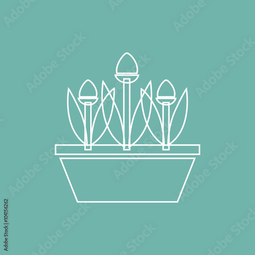 Flowers in the pot icon