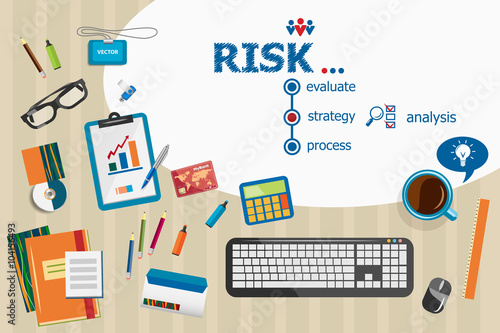 Risk and flat design illustration concepts