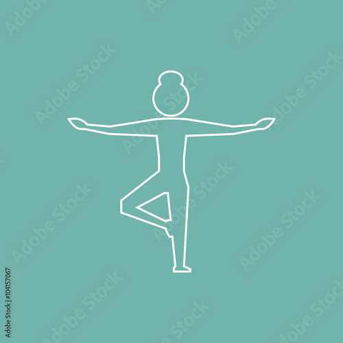 Pose in yoga icon