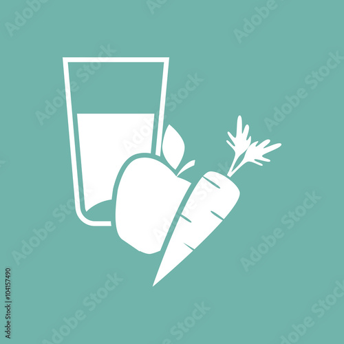 Glass with juice icon