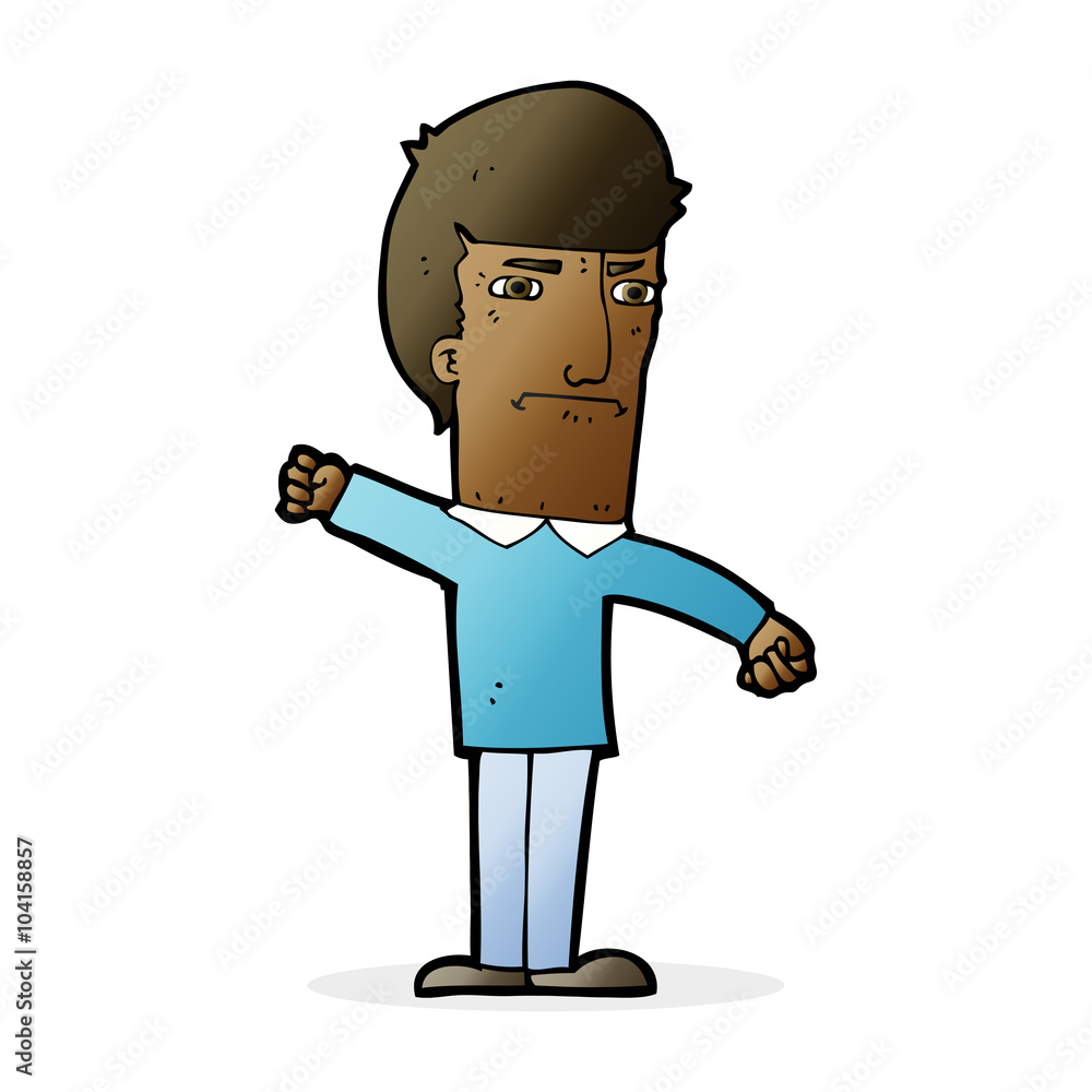 Obraz premium cartoon angry man