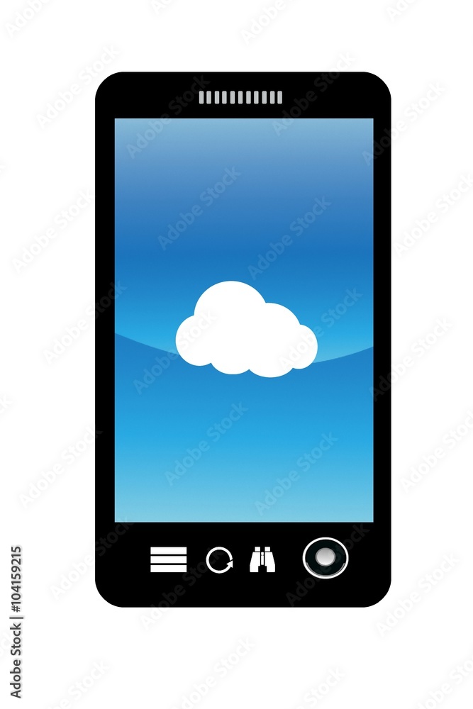 Nuage dans un téléphone mobile Nuage dans un téléphone mobile