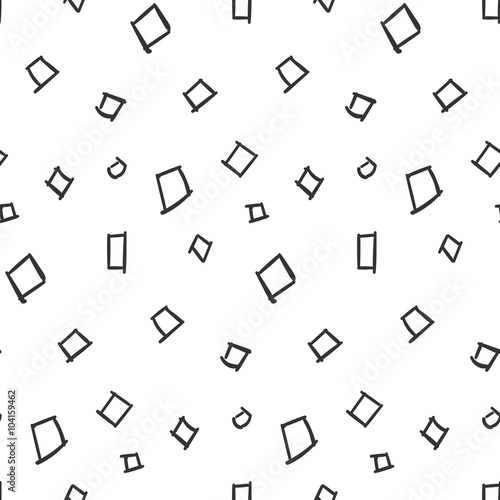 Squares Simple Seamless Pattern on White Background